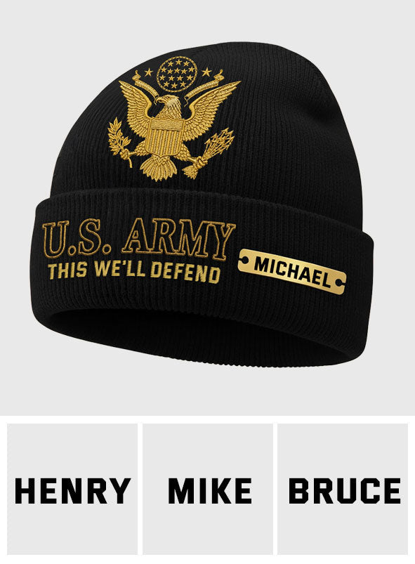 This We'll Defend - Personalized Veteran Beanie Hat
