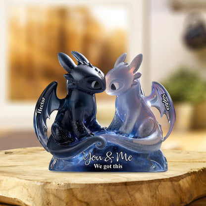 You & Me We Got This - Personalized Couple Custom Shaped Acrylic Plaque