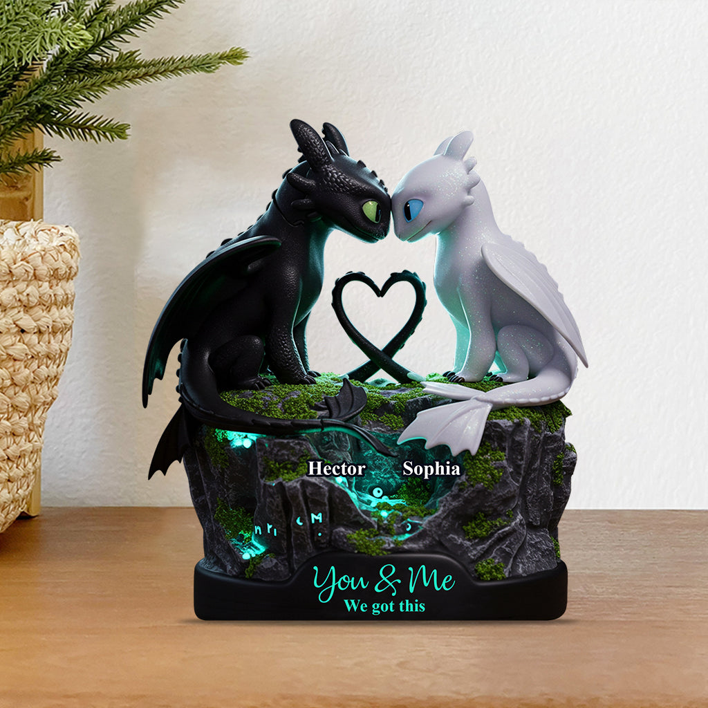 You & Me We Got This - Personalized Couple Custom Shaped Acrylic Plaque