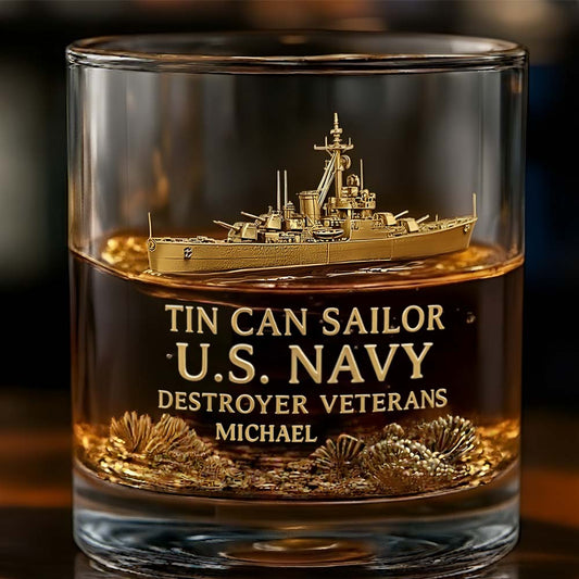 U.S. Navy - Personalized Veteran Whiskey Glass
