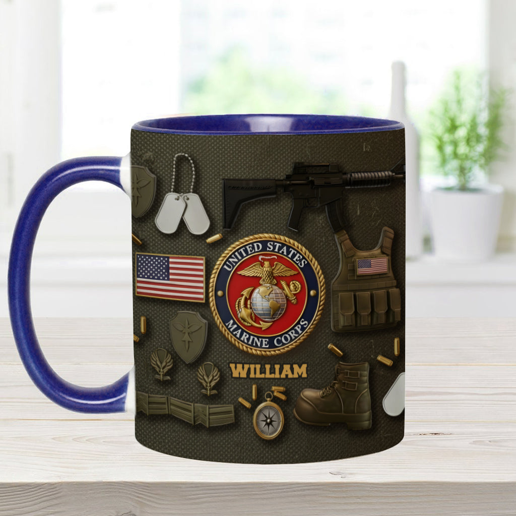 250 Years Of Honor - Personalized Veteran Accent Mug