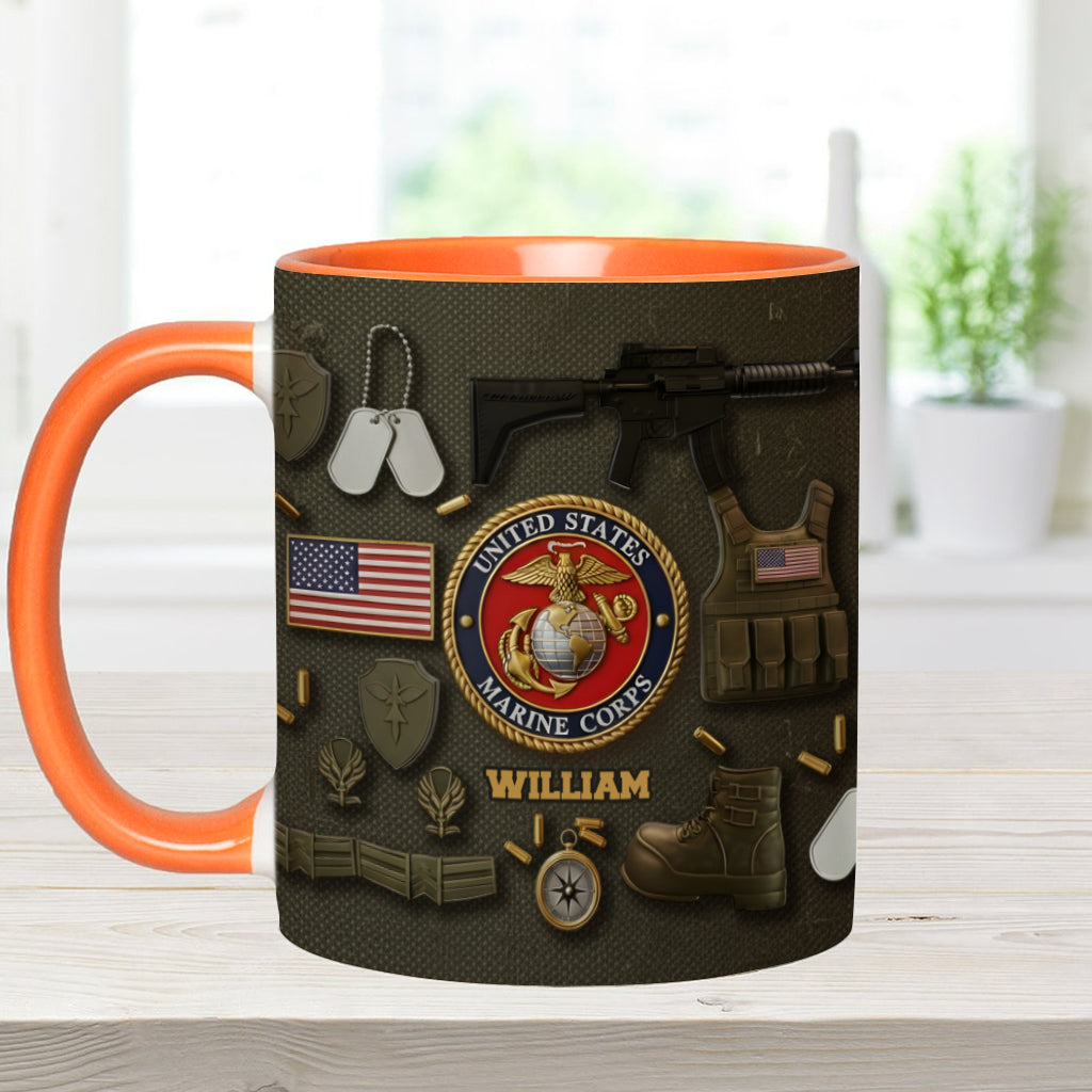 250 Years Of Honor - Personalized Veteran Accent Mug