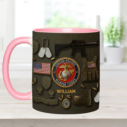 250 Years Of Honor - Personalized Veteran Accent Mug