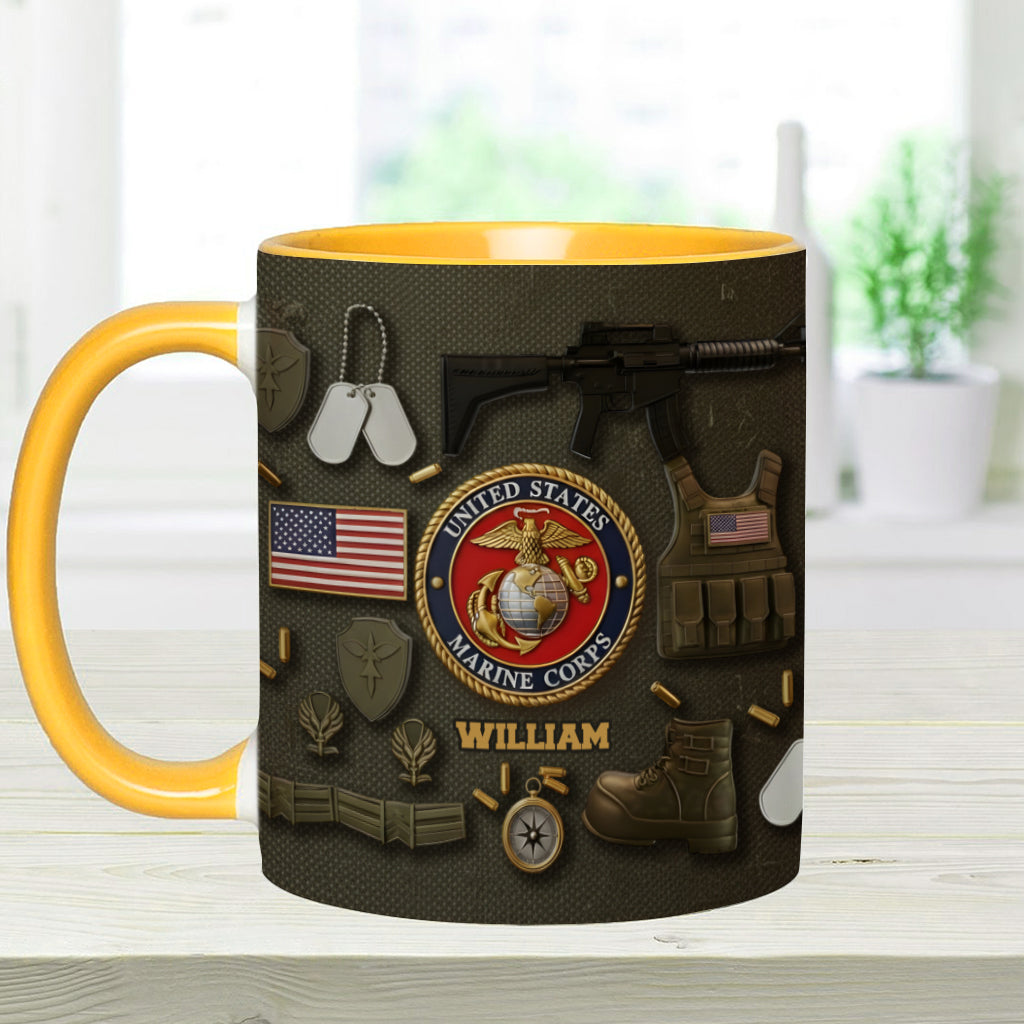 250 Years Of Honor - Personalized Veteran Accent Mug