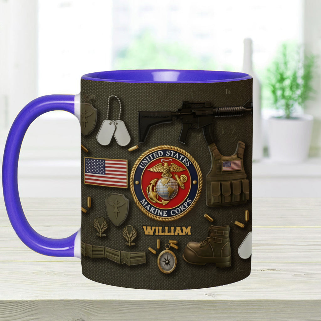 250 Years Of Honor - Personalized Veteran Accent Mug