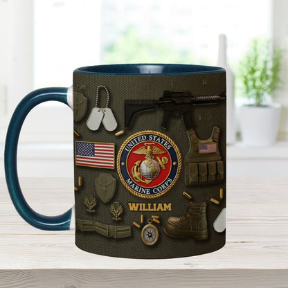250 Years Of Honor - Personalized Veteran Accent Mug