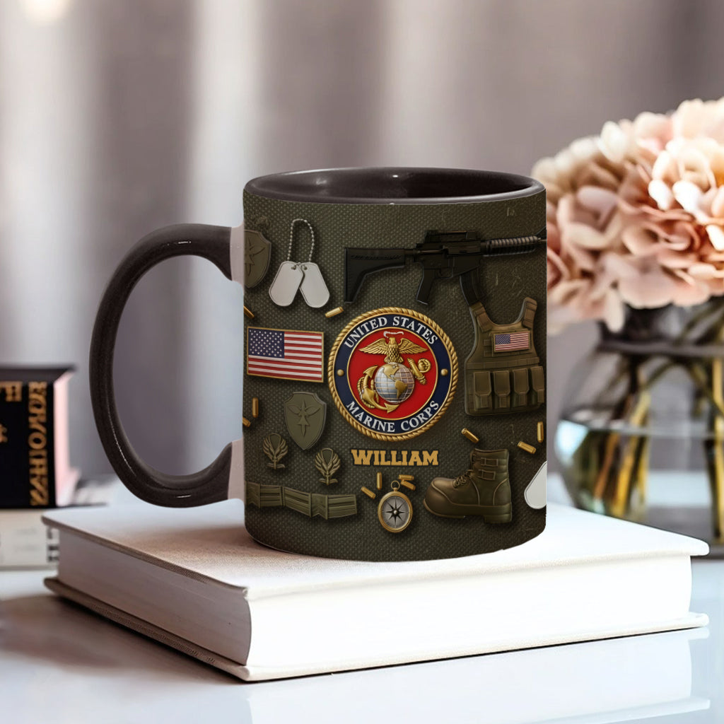 250 Years Of Honor - Personalized Veteran Accent Mug
