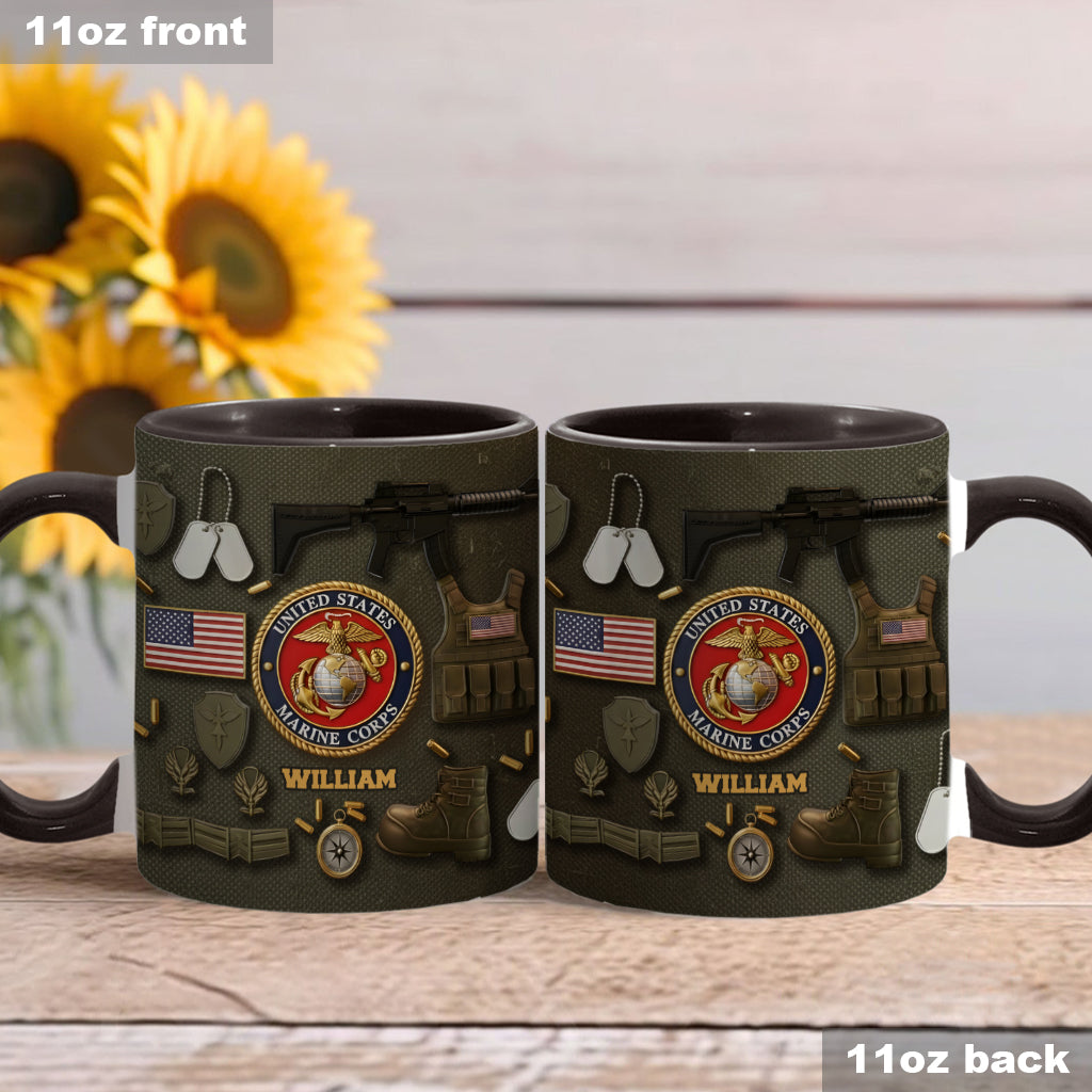 250 Years Of Honor - Personalized Veteran Accent Mug