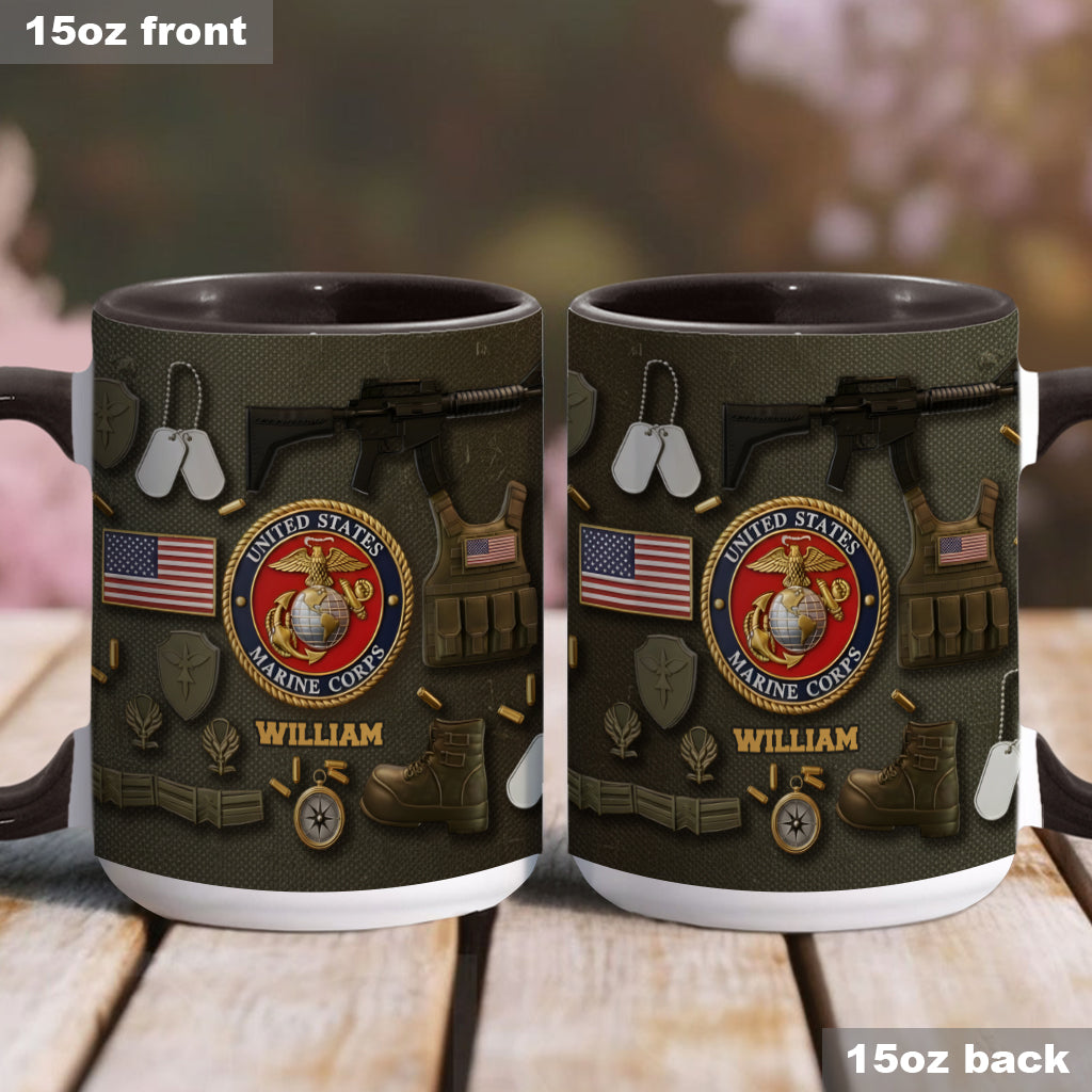 250 Years Of Honor - Personalized Veteran Accent Mug