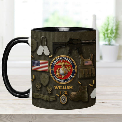 250 Years Of Honor - Personalized Veteran Accent Mug