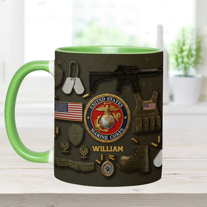 250 Years Of Honor - Personalized Veteran Accent Mug