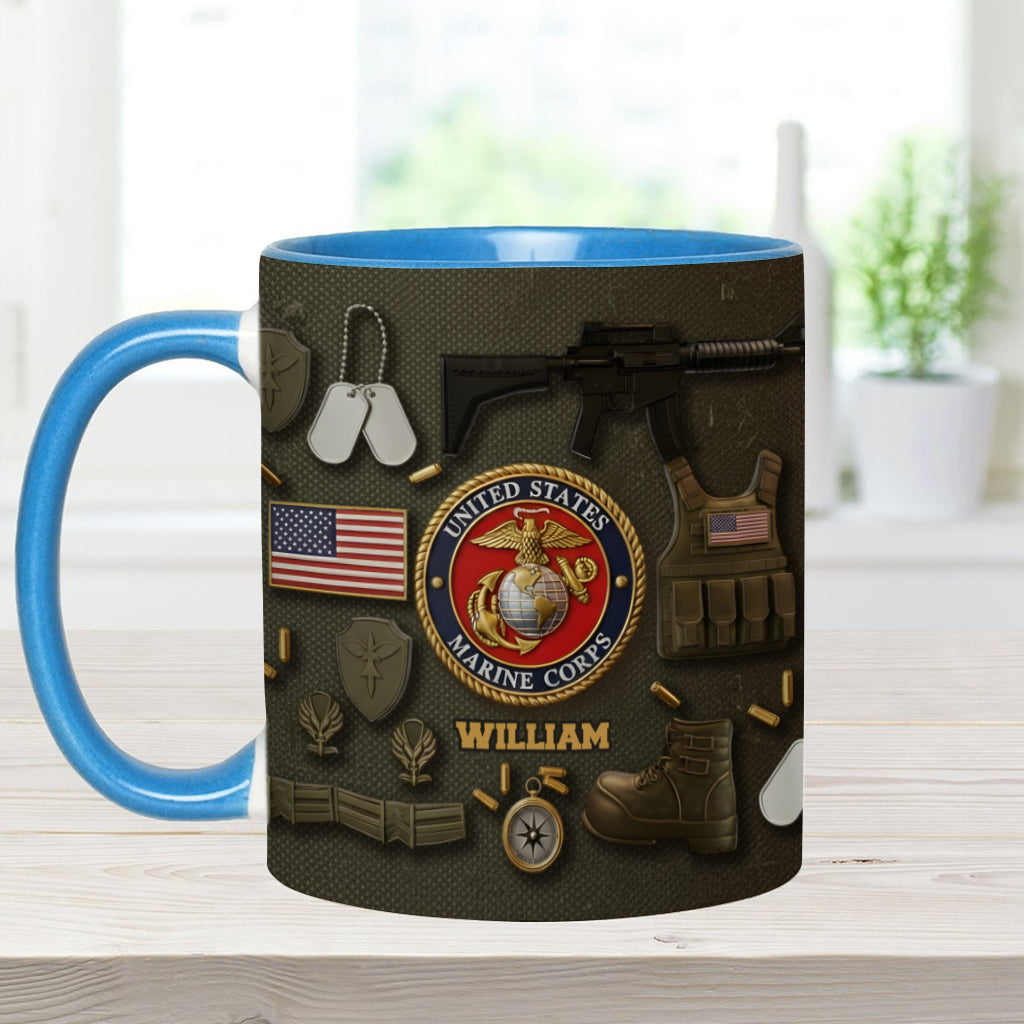 250 Years Of Honor - Personalized Veteran Accent Mug