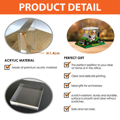 Gift For Golfers - Personalized Golf Custom Shaped Acrylic Plaque