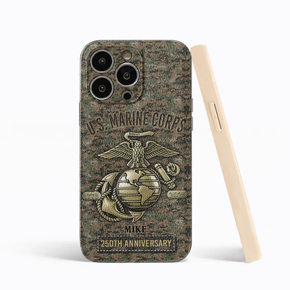 250th Anniversary - Personalized Veteran Leather Phone Case