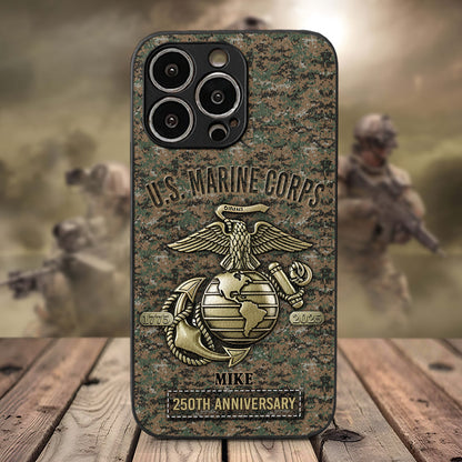 250th Anniversary - Personalized Veteran Leather Phone Case