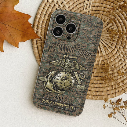 250th Anniversary - Personalized Veteran Leather Phone Case