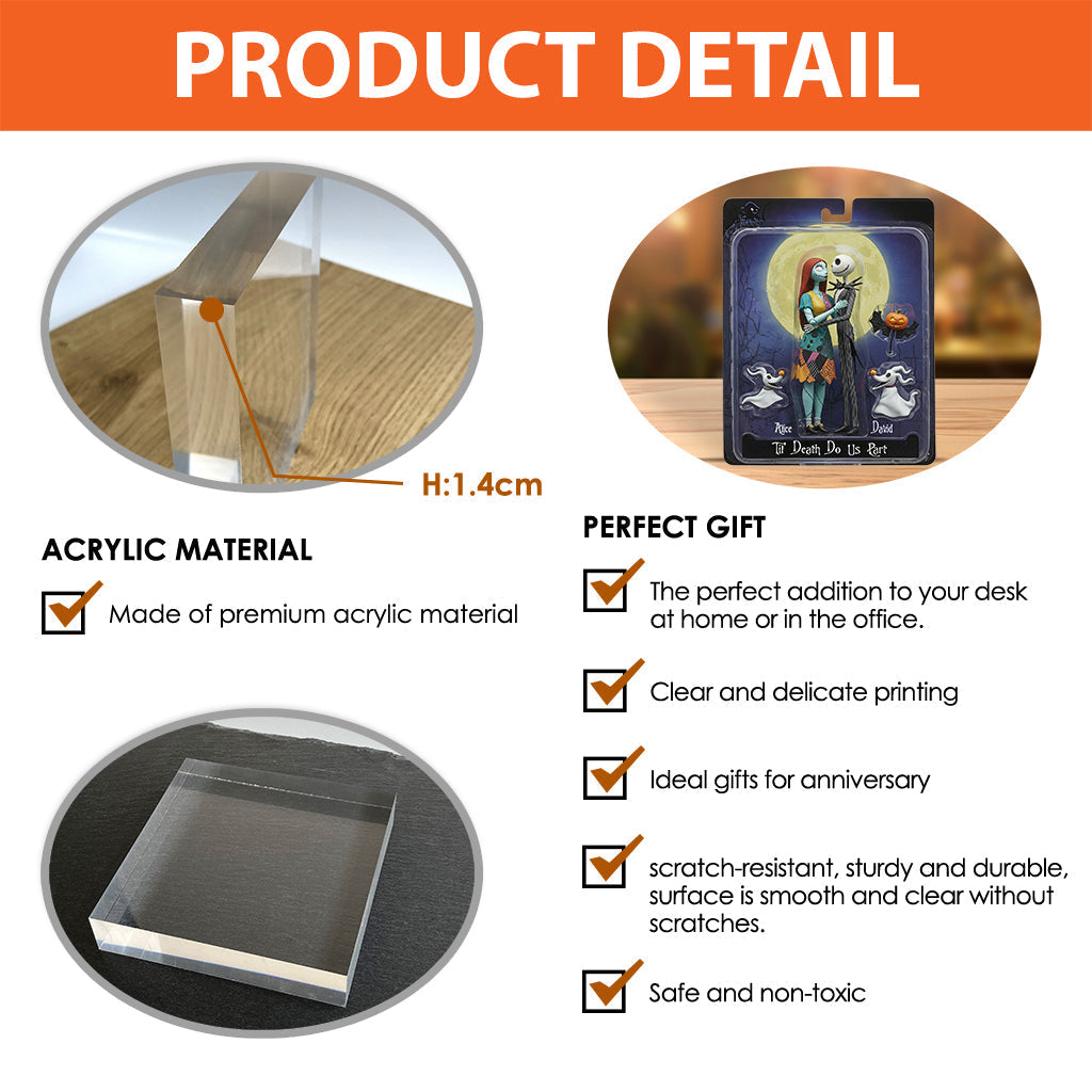 Til Death Do Us Part - Personalized Nightmare Custom Shaped Acrylic Plaque