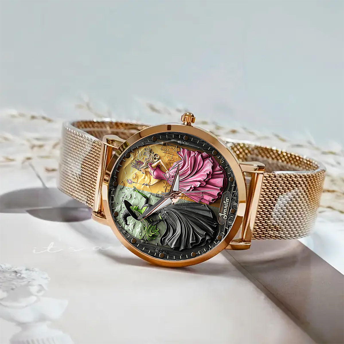 Changed For Good - Personalized Green and Pink Women Hand Watch
