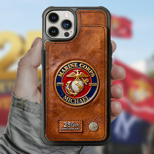 250th Anniversary - Personalized Veteran Fully Printed Wallet Phone Case