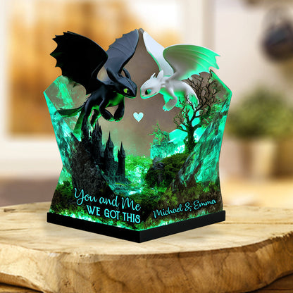 You & Me We Got This - Personalized Dragon Custom Shaped Acrylic Plaque