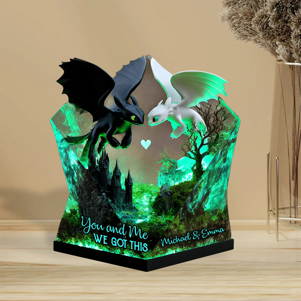 You & Me We Got This - Personalized Dragon Custom Shaped Acrylic Plaque