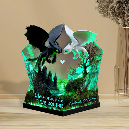 You & Me We Got This - Personalized Dragon Custom Shaped Acrylic Plaque