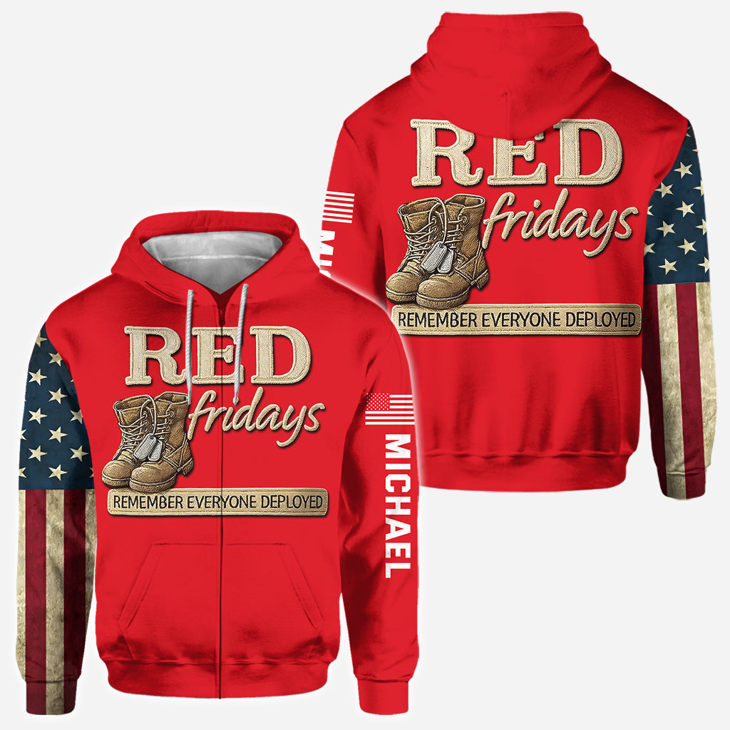 Red Friday - Personalized Veteran All Over Shirt