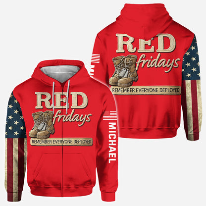 Red Friday - Personalized Veteran All Over Shirt