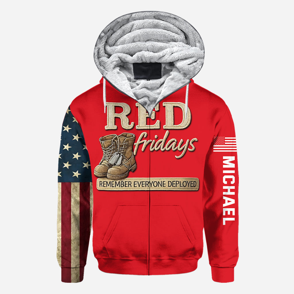 Red Friday - Personalized Veteran All Over Shirt