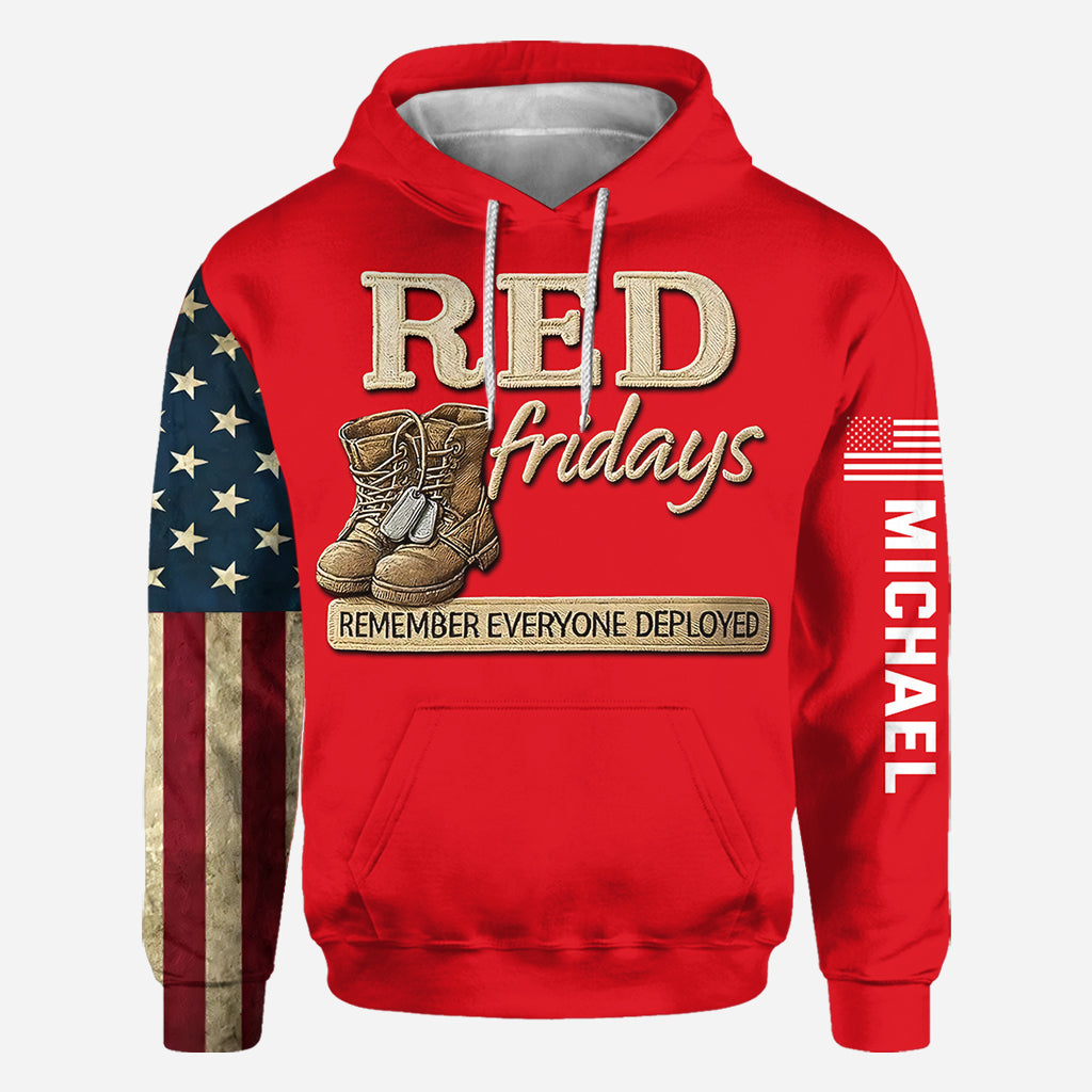 Red Friday - Personalized Veteran All Over Shirt