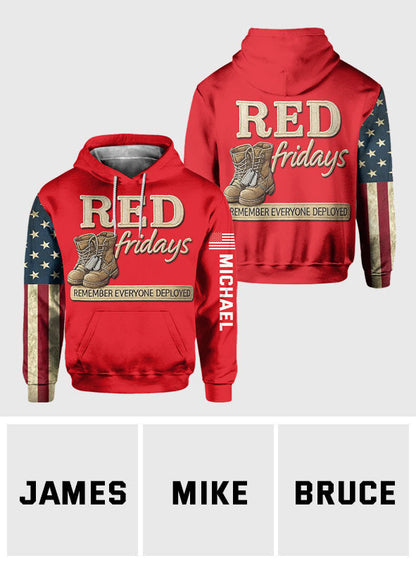 Red Friday - Personalized Veteran All Over Shirt