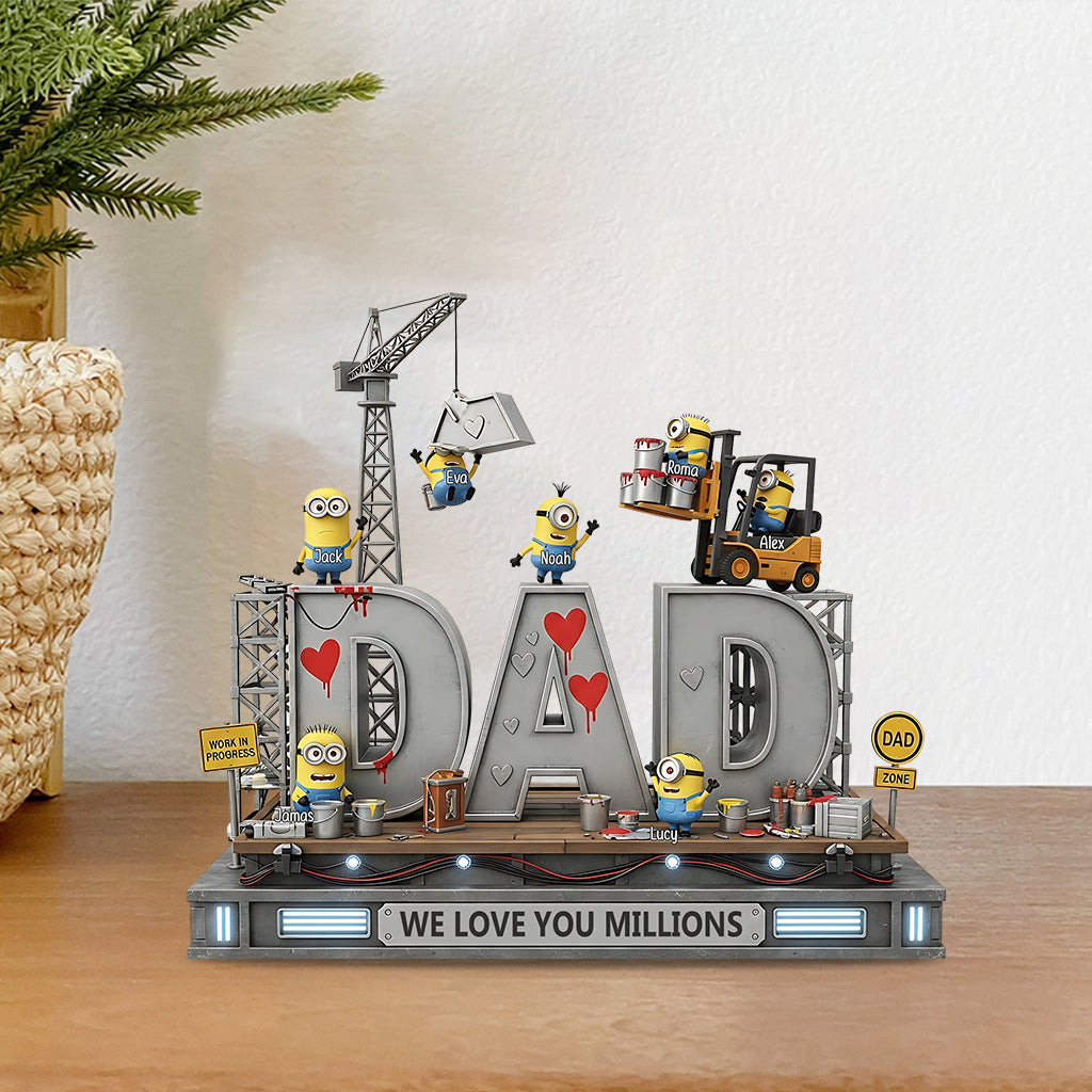 We Love You Milions - Personalized Father Custom Shaped Acrylic Plaque