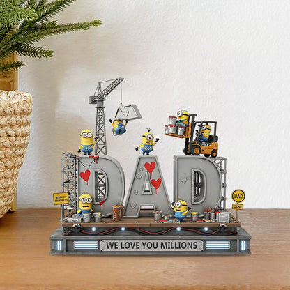 We Love You Milions - Personalized Father Custom Shaped Acrylic Plaque