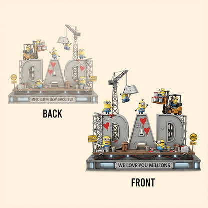 We Love You Milions - Personalized Father Custom Shaped Acrylic Plaque