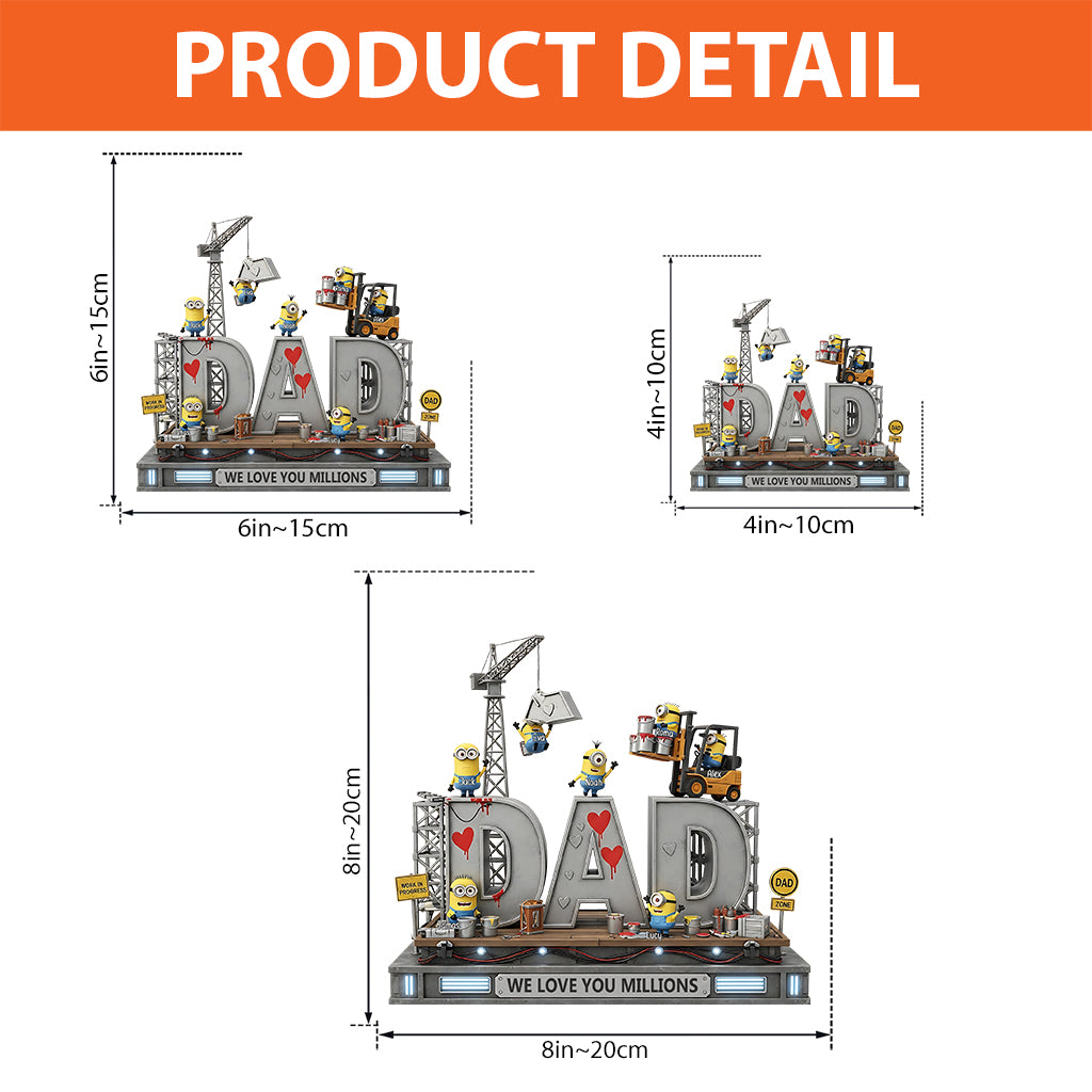 We Love You Milions - Personalized Father Custom Shaped Acrylic Plaque