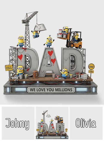 We Love You Milions - Personalized Father Custom Shaped Acrylic Plaque
