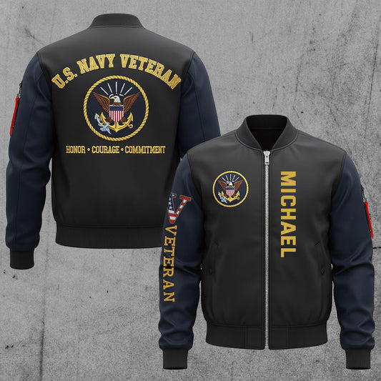 Veteran - Personalized Veteran Bomber Jacket