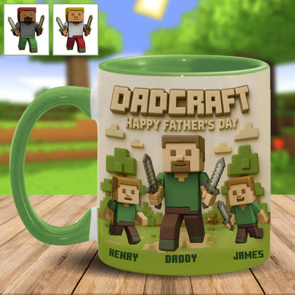 Best Mom Dad Ever - Personalized Block World Accent Mug