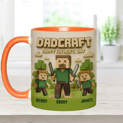 Best Mom Dad Ever - Personalized Block World Accent Mug