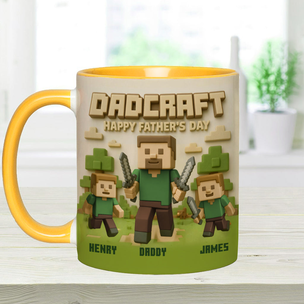 Best Mom Dad Ever - Personalized Block World Accent Mug