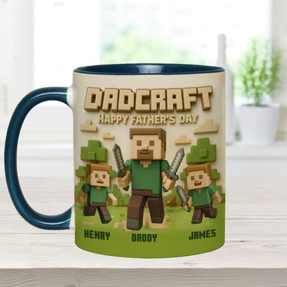 Best Mom Dad Ever - Personalized Block World Accent Mug