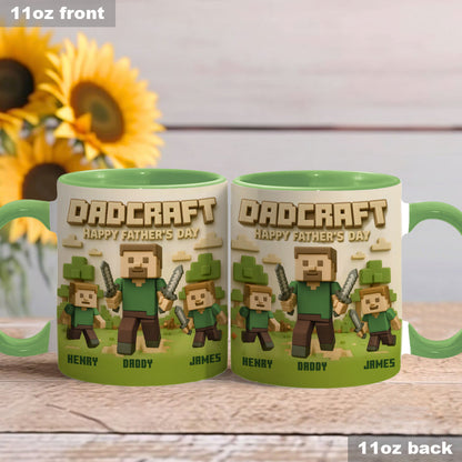 Best Mom Dad Ever - Personalized Block World Accent Mug