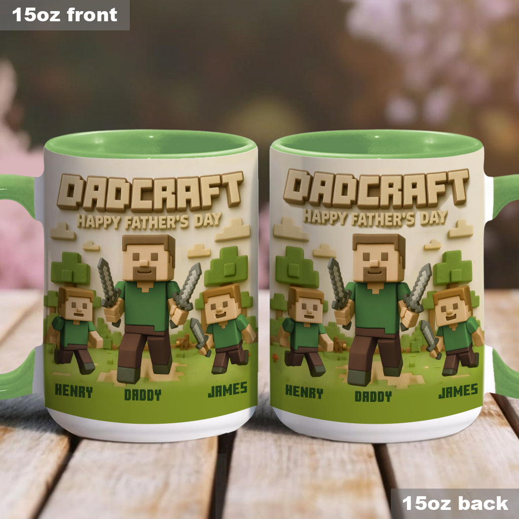 Best Mom Dad Ever - Personalized Block World Accent Mug