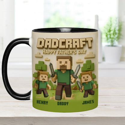 Best Mom Dad Ever - Personalized Block World Accent Mug