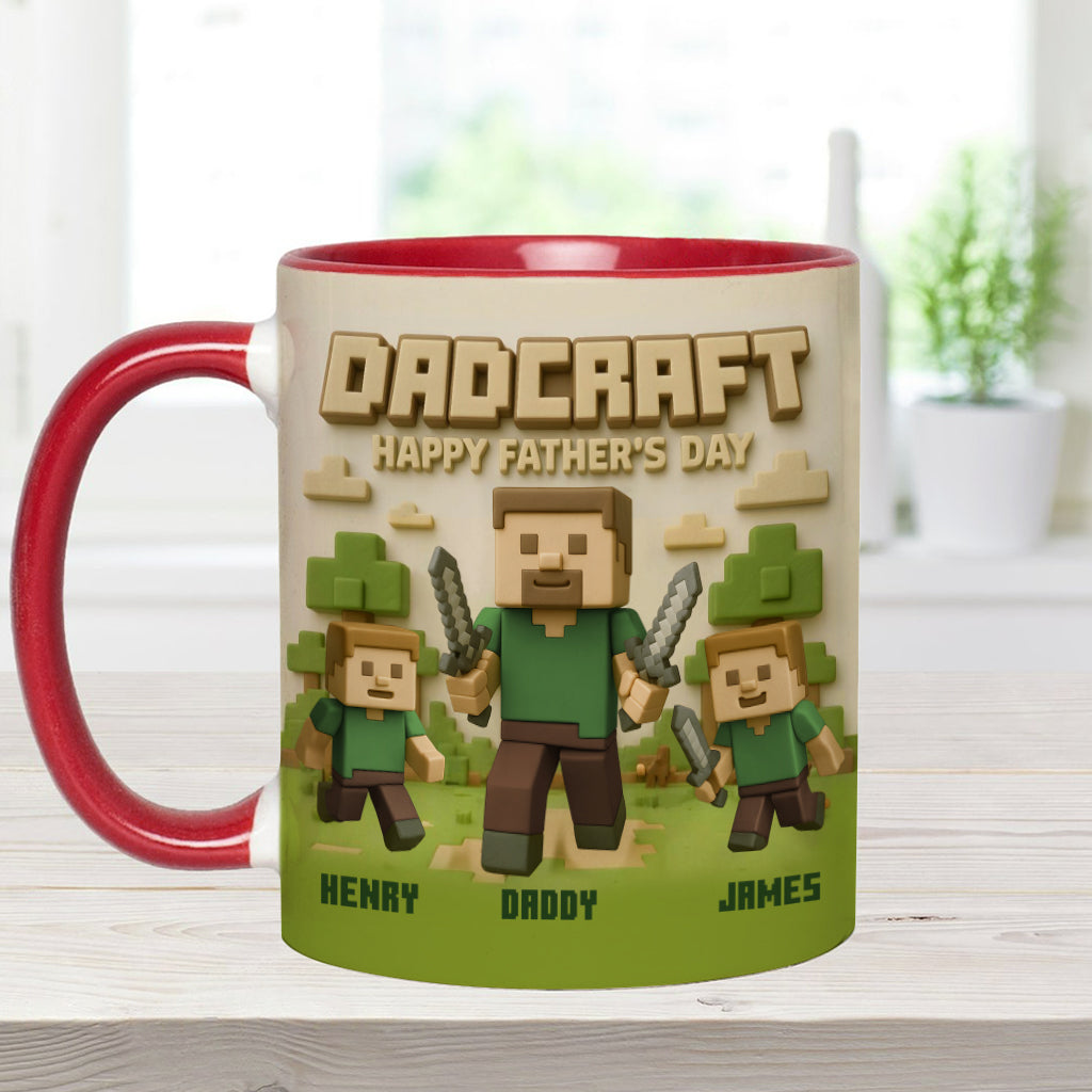 Best Mom Dad Ever - Personalized Block World Accent Mug