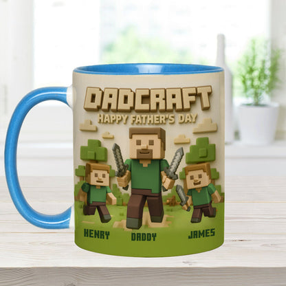 Best Mom Dad Ever - Personalized Block World Accent Mug