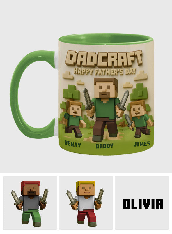 Best Mom Dad Ever - Personalized Block World Accent Mug