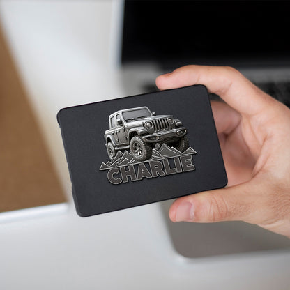 Metallic Off-Road Car - Personalized Car Magnet