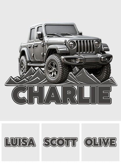 Metallic Off-Road Car - Personalized Car Magnet