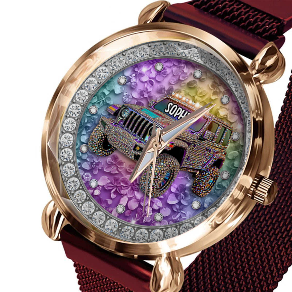 Crystal Car - Personalized Car Women Hand Watch